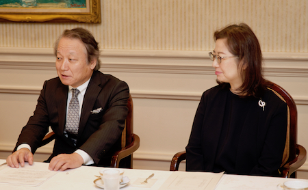 武田忠善学長、今村央子教授